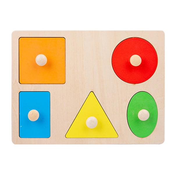 Rompecabezas de madera 3D con forma geométrica para niños, juguete educativo para edades tempranas Tmvgtek juguetes de los niños