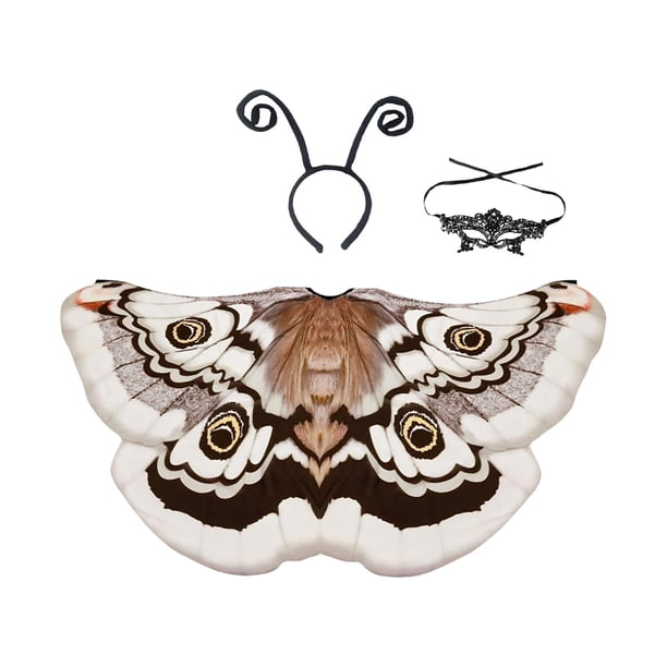 Disfraz de de polilla para Halloween, accesorios fotográficos para fiestas de disfraces, cumpleaños y festivales. Café