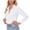 White, variant on Purcolt Women's Stretchy Button Down Shirts Business Casual Collared Long Sleeve Blouses Trendy Slim Fit Tunic Tops for Work Office