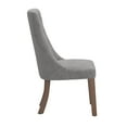 thumbnail image 5 of Weston Home Kirk Button Tufted Dining Chairs, Set of 2, Gray Linen, Brown Finish, 5 of 9