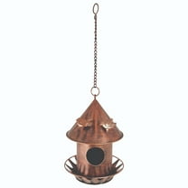 Hanging Bird Bath - 8 Inch Bird Baths for Outdoors, Peacock Glass BirdBath Outdoor Birdfeeders for Garden and Patio Decor