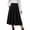 01# Black, variant on Ihhxva Women's Corduroy Midi Skirt, High Waist Pleated A-Line Skirt with Elastic Waist and Side Pockets for Casual Wear S - 3XL