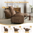 thumbnail image 3 of Fantasylab Loveseat Recliner Sofa for Living Room, Extra Wide 2 Seat Reclining with Convenient Storage Pockets,Cup Holders,Manual Sofa Chair,Breathable Fabric,Brown, 3 of 10