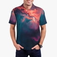 thumbnail image 1 of Bingfone Cosmic Paint Swirl for Men's Button-down POLO Shirts, Quick-drying Shirts and T-shirts for Summer, Suitable for Vacation and Business-3X-Large, 1 of 6