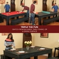 Hathaway Park Avenue 7Foot Pool Table Tennis Combination with Dining