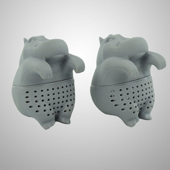 COSMOBETTY Hippo Shape Reusable Tea Infuser 1Pcs Food-Grade Silicone Tea Filter Strainer For Tea Lovers Brewing Tools