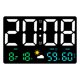 thumbnail image 2 of Reloj de pared digital LED con pantalla grande y termómetro para sala de estar u oficina, 2 of 7