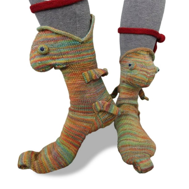 Billuyoard Calcetines de Feliz Navidad Unisex novedad medias de animales piso cálido antideslizante Festival Año Nuevo decoración niñas niños regalo Kits de decoración para fiestas Tipo 2 Billuyoard HA009675-02B