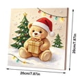 thumbnail image 4 of Christmas DIY Color Diamond Art Kits for Adults, Santa Claus Snowman Teddy Bear Crystal Bead Art Set, 3D Embossed Handmade Canvas Art, Home Wall Table Decor, Stress Relief Craft & Xmas Holiday Gift, 4 of 9