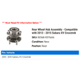 thumbnail image 2 of Rear Wheel Hub Assembly - Compatible with 2013 - 2015 Subaru XV Crosstrek 2014, 2 of 2