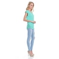 thumbnail image 6 of KOGMO Womens Short Sleeve Solid Basic Tunic Top Tee with Side Shirring, 6 of 7