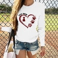 thumbnail image 4 of Pompotops T-shirt Décontracté Imprimé pour Femmes Col Rond Manches Longues Tunique Blouse, 4 of 8