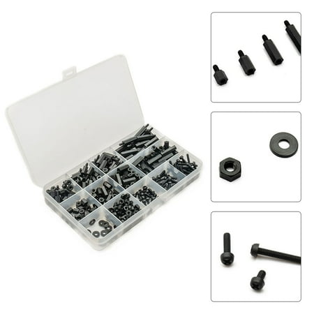 

320 Pcs M3 Male Female Nylon Hex Spacer Standoff Screw Nut Threaded Pillar Kit