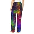 thumbnail image 3 of Uemuo Bright Universe Pattern Women's Wide Leg Palazzo Lounge Pants with Pockets Light Weight Loose Comfy Casual Pajama Pants-Small, 3 of 9