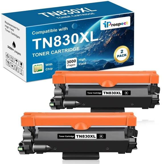 Compatible TN830 Toner Cartridge Replacement for Brother TN830XL TN830 Toner Cartridges with Brother DCP-L2640DW HL-L2460DW HL-L2480DW HL-L2400D HL-L2405W MFC-L2820DW Printer (2 Black)