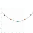thumbnail image 2 of Sterling Silver Multi-color Cubic Zirconia Necklace - 18 Inch - Spring Ring - Measures 5mm Wide, 2 of 3