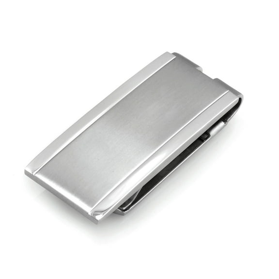 Stainless Steel Money Clip with two tone stripes