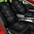 thumbnail image 4 of Chririnla Halloween Spider Web Print Auto Seat Covers 2pc Set Easy Install Full Wrap Resistant Elastic Bucket Seat Covers Elastic Back,fit Most Vehicle, 4 of 6