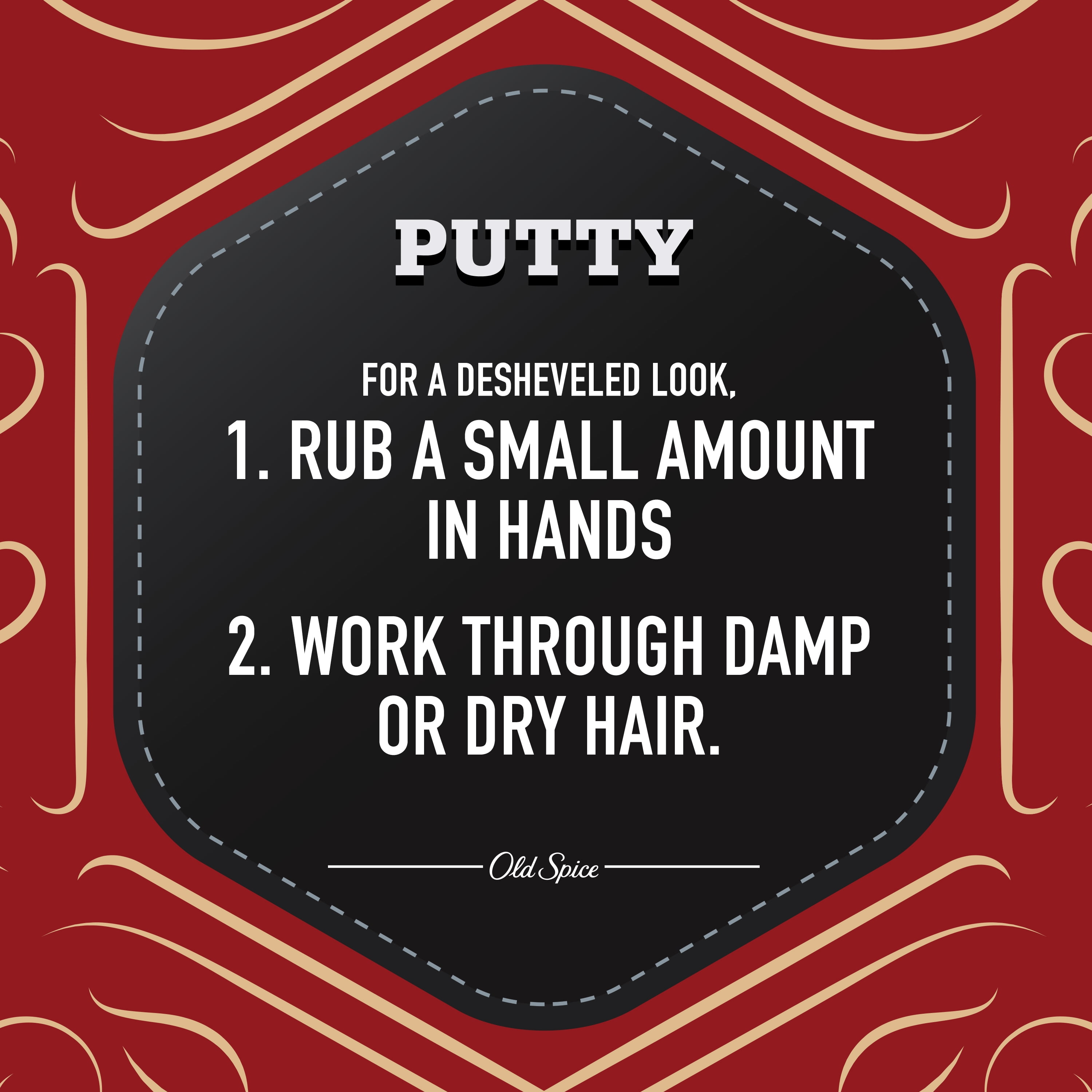 Old Spice Mens Hair Styling Putty, High Hold, Matte Finish, 2.64 oz