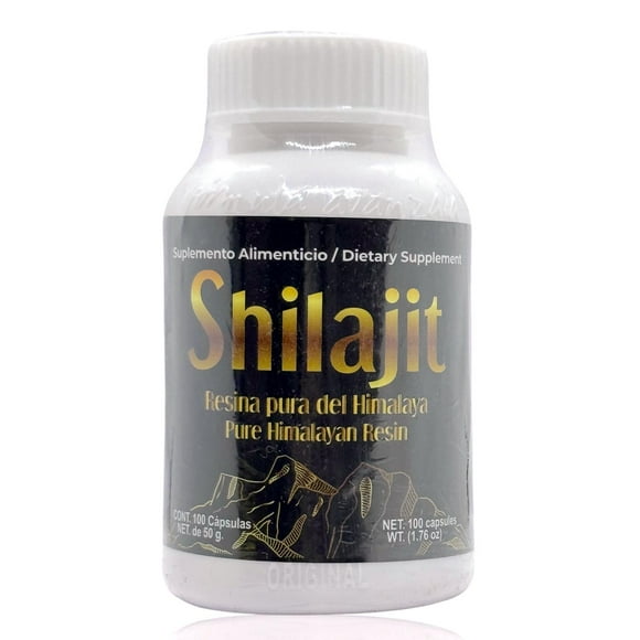 Shilajit Resina pura del Himalaya Laboratorio Dragon King 100 capsulas