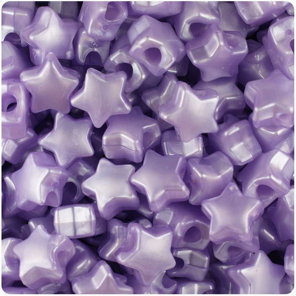 50 x Yellow Opaque 13mm Star Shape Highest Quality Pony Beads