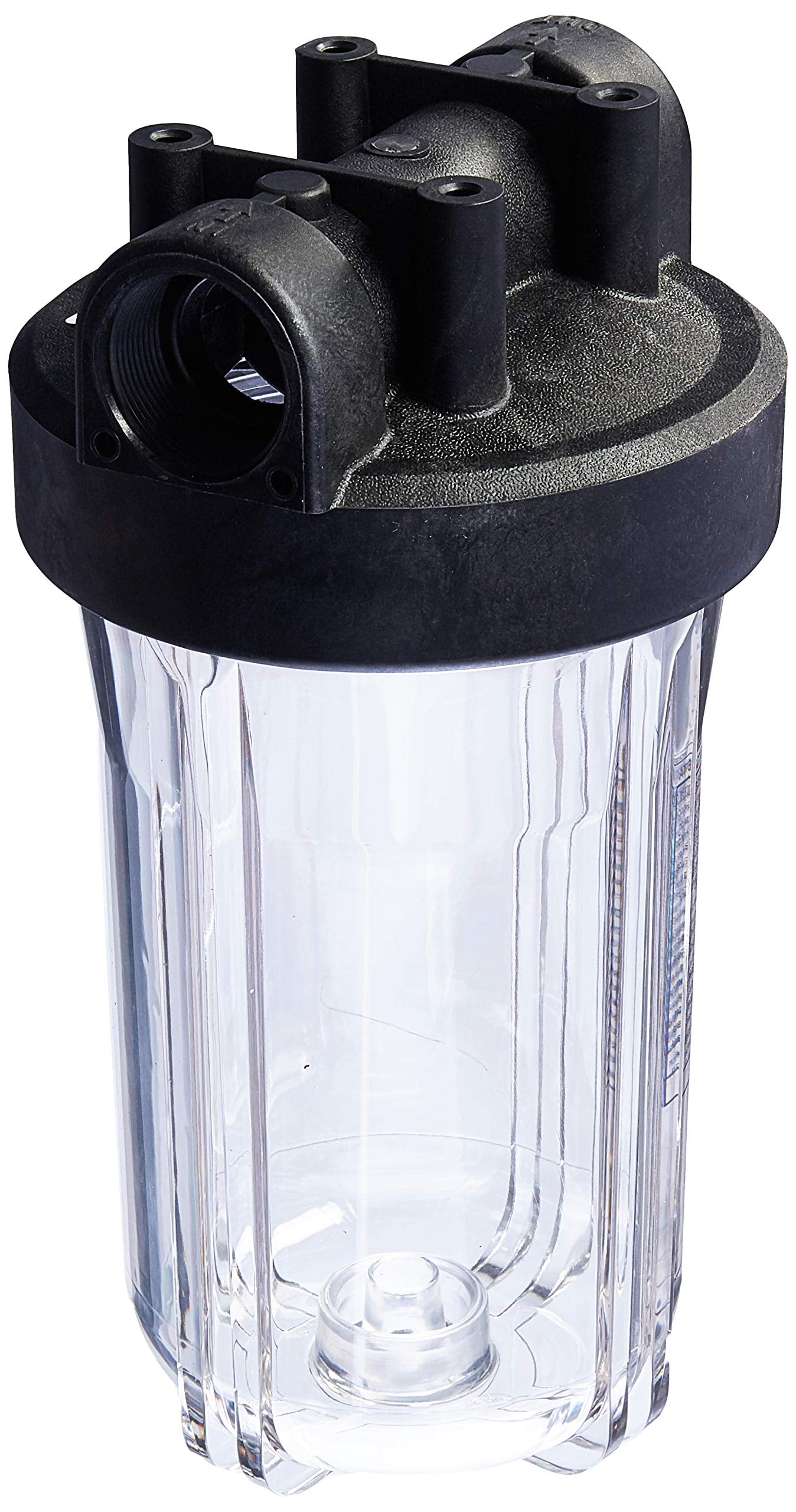Hydronix HF45-10CLBK15 Water Filter Housing 10" Big Blue Size - 1.5" Ports, Clear Body