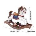 thumbnail image 3 of Retro Style Resin Horse Figurine Realistic Animal Sculpture Living Room Home Decor Ornament, 3 of 6