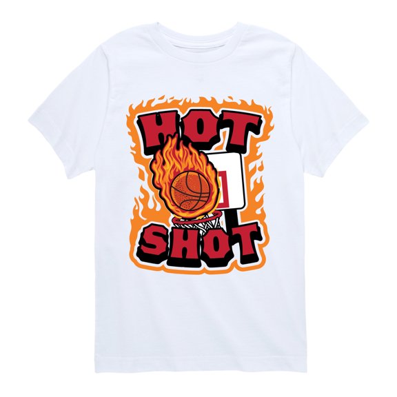 Instant Message - Basketball Hot Shot Short Sleeve Graphic T-Shirt