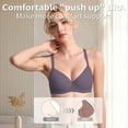 thumbnail image 4 of 3PC Pack Women Push Up Bra Everyday Underwear Comfortable Lingerie Bralette with Support Anti-Sag-Size 38B/85B, 4 of 6