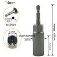 thumbnail image 1 of 1 Pcs 80mm Length 1/4" Hex DriveSocket Nut Bolt Drill Bits, 1 of 7
