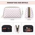 thumbnail image 5 of Gaeub Animal Pink Color Paw Printed Travel Cosmetic Bag,Makeup Bag, Large Capacity Toiletry Bag for Women, Portable Pouch Make Up Organizer with Zipper and Divider, 5 of 8