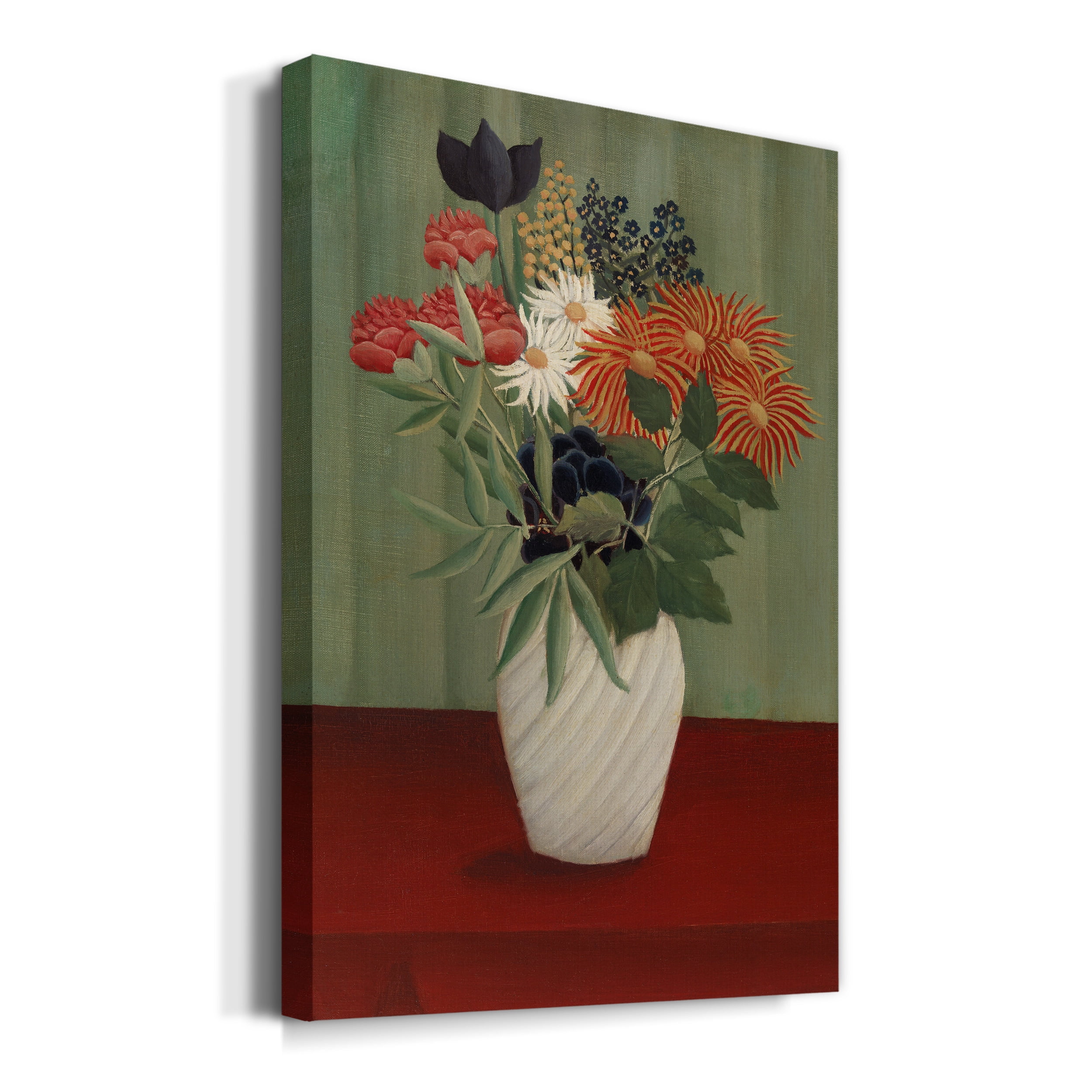 Bouquet of Flowers with China Asters and Tokyos Premium Gallery Wrapped Canvas - Ready to Hang - 40 x 60