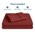 thumbnail image 3 of Bare Home Premium 1800 Collection 3-Piece Bed Sheet Set, Twin, Rosewood, 3 of 11