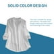 thumbnail image 5 of Camisa de mujer Manga larga Primavera Otoño Blusa Cuello en V Chica Top suelto, Blanco, M Jumpingount AP000936-05, 5 of 7