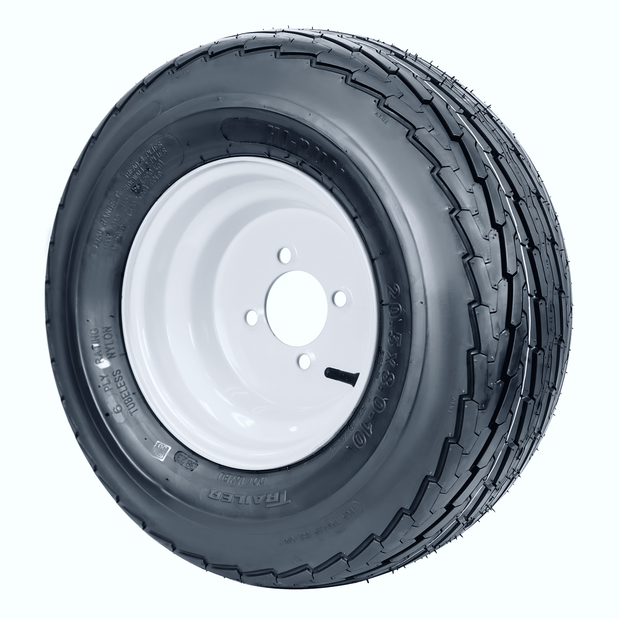 Hi-Run SU03 20.5x8.00-10 6PR Boat Trailer Tire and 4-Lug Wheel Assembly