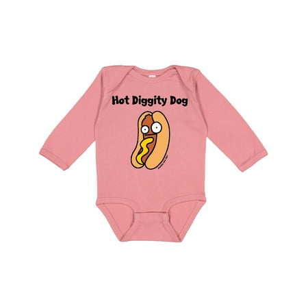 

Inktastic Hotdog Hot Diggity Dawg! Gift Baby Boy or Baby Girl Long Sleeve Bodysuit