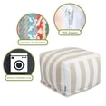 thumbnail image 2 of Majestic Home 85907237066 Vertical Stripe Sand Ottoman - 27 x 27 x 17 in., 2 of 6