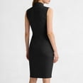 thumbnail image 4 of Admvng Womens Dress Summer Casual Solid Crew Neck Bow Detail Sleeveless Office formal Events Dresses, 4 of 7