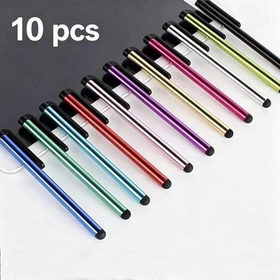 Vruelia 10 Pack Universal Capacitive Stylus Pen Portable Multicolor Touchscreen Stylus Pens 7.0 Capacitive Touch Screen Stylus Pen for Smart Phone Tablet PC