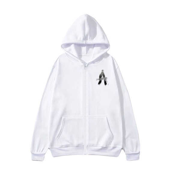 Aursykel Zip up Mens Hooded Sweatshirt Outdoor Loose Trendy Jackets with Pockets Fall Winter Hingking Casual Wear
