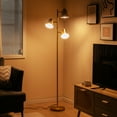 thumbnail image 4 of Gymax 3-Bulb Floor Lamp Standing Tall Tree Lamp w/ 3 E26 A19 Bulbs Golden, 4 of 10