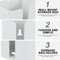 thumbnail image 2 of unbranded  Trash Bag Holder Dispenser Wall-mounted Storage Box Tissue, 2 of 8