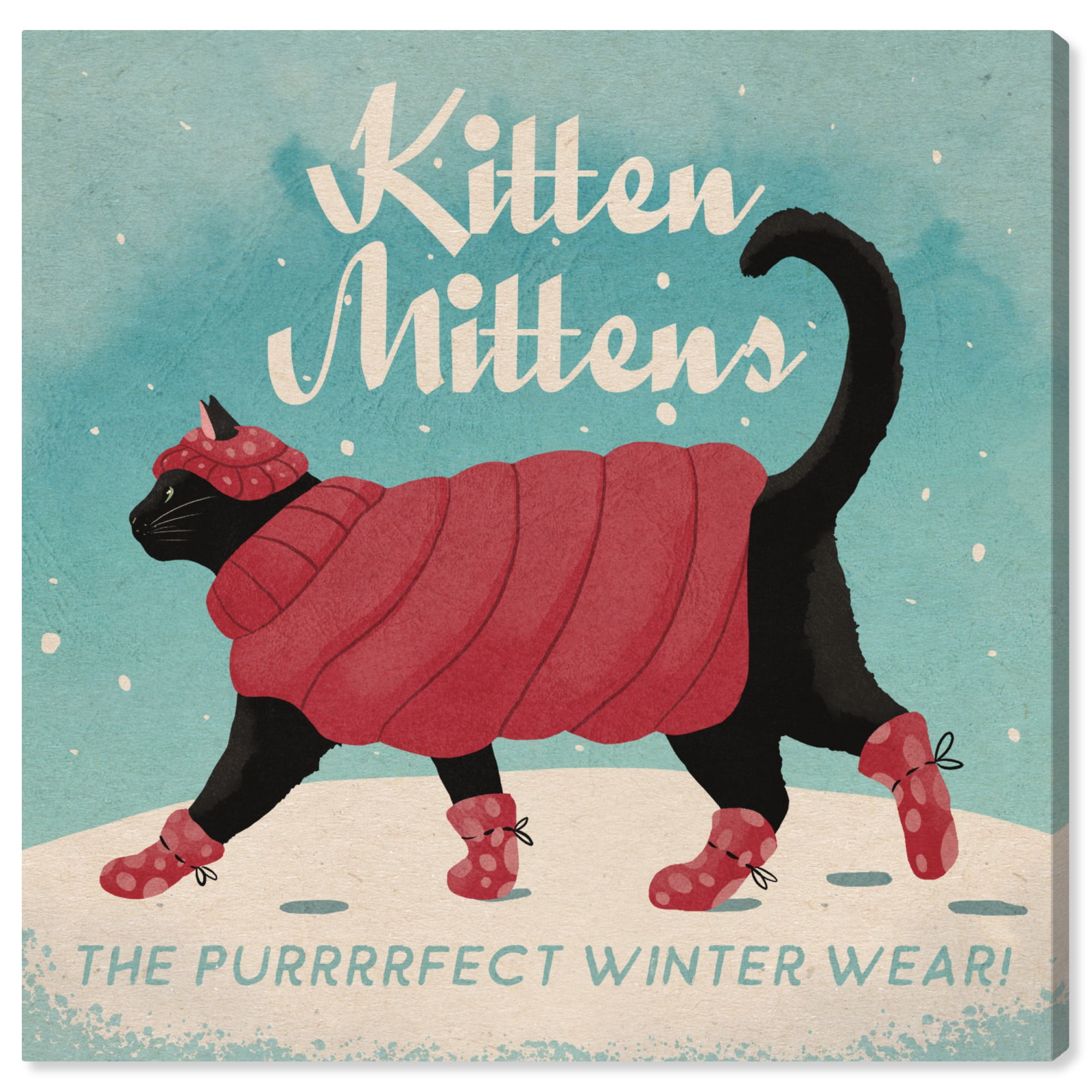 Runway Avenue Animals Wall Art Canvas Prints 'Kitten Mittens' Cats and