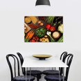 thumbnail image 2 of Kitchen Canvas Wall Art Vegetable Ingredients Picture Dining Room Canvas Painting for Home Wall Decor, Vegetable Framed Artwork for Kitchen Restaurant Wall Decoration Ready to Hang (12" Hx18 W), 2 of 6