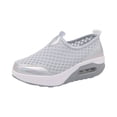 thumbnail image 2 of YOUYEDIAN Orthopedic Shoes for Women Arch Support Sneakers Lightweight Non Slip Slip on Walking Shoes Mesh Stretch Comfort 2026 New Foam Shoes (Light Gray), 2 of 7