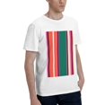 thumbnail image 2 of Bingfone Vertical Stripes Men'S Loose Fit Short-Sleeve Pocket T-Shirt, 2 of 7