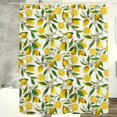 thumbnail image 1 of BRILLAR Cortina de Ducha Limón - Diseño de Fruta Fresca, Impermeable y Resistente al Moho, 180 x 180 cm, 1 of 5