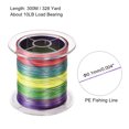 thumbnail image 2 of Uxcell 328Yard/984Ft 10LB 8 Strands Abrasion Resistant PE Braided Fishing Line Colored, 2 of 6