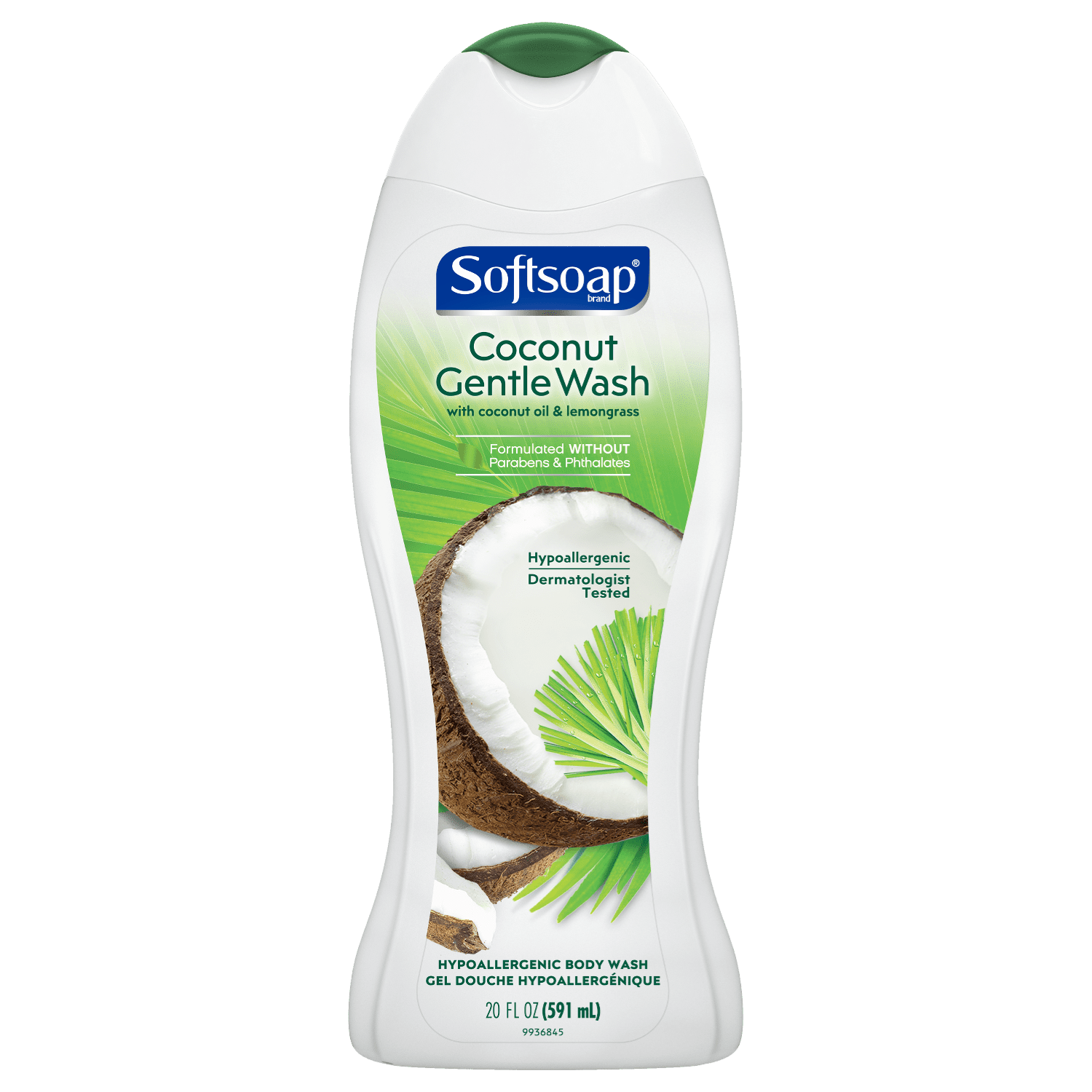 Softsoap Hypoallergenic Body Wash, Coconut Gentle Wash, 20 Ounce