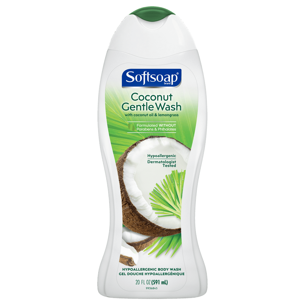 Softsoap Hypoallergenic Body Wash, Coconut Gentle Wash, 20 Ounce
